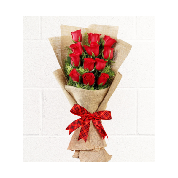 12-PCS-RED-ROSES-BOUQUET-IN-JUTE-PACKING