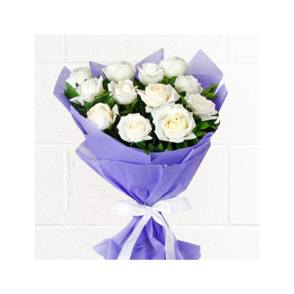 12-PCS-WHITE-ROSES-BOUQUET