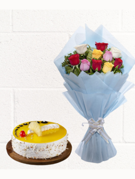 MIX ROSES & PINEAPPLE FLAVORED SIGNATURE CAKE