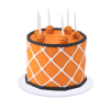 BASKETBALL CANDLE CAKE