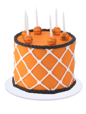 BASKETBALL CANDLE CAKE