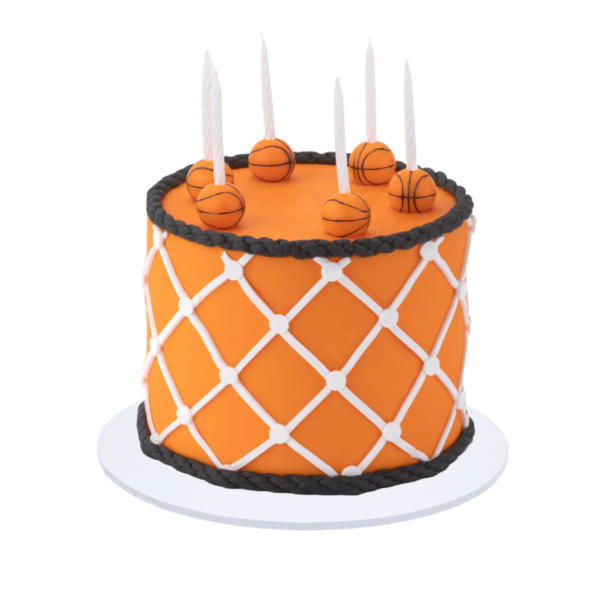 BASKETBALL CANDLE CAKE