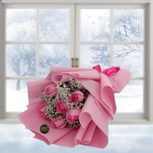 6 Pink Roses Bouquet