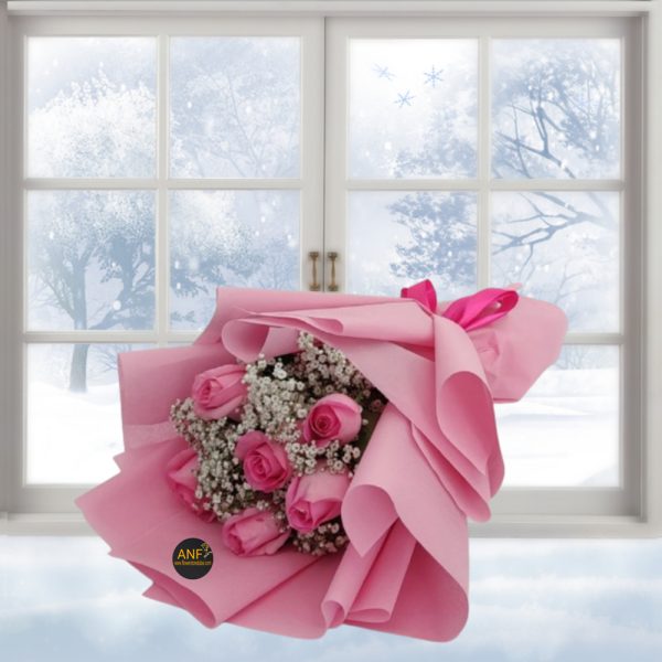 6 Pink Roses Bouquet