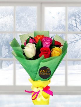 7 Mix Roses Elegant Bouquet