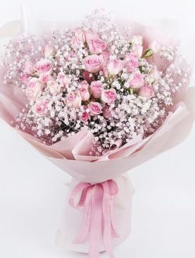 Spray Roses Baby Breaths Bouquet