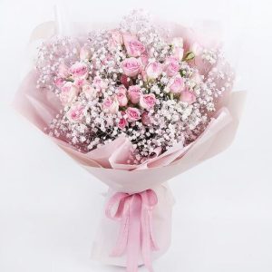Spray Roses Baby Breaths Bouquet