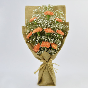 ORANGE CARNATIONS BOUQUET