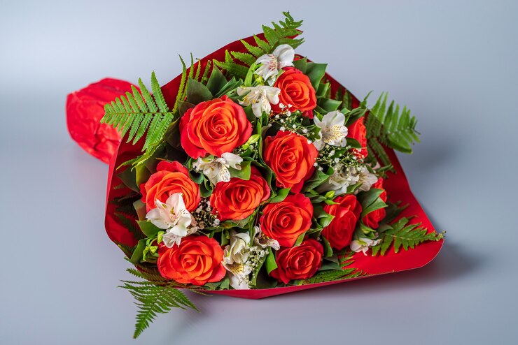 Red Flower Bouquet in Dubai